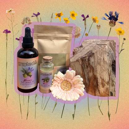 Image of hair oil and mask